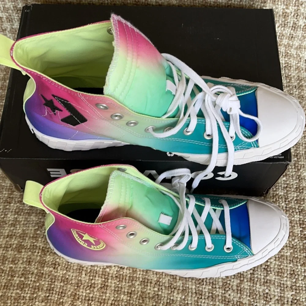 Converse Untitled Hi White/Barely Volt/Black MEN`S - Picture 3 of 15